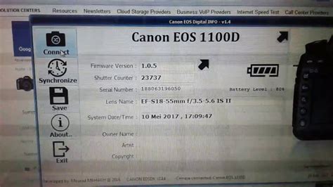 Cara Cek SC Canon 1100D secara Eksternal