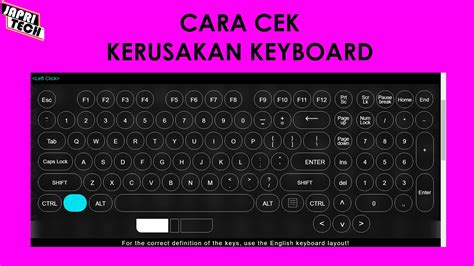 cara cek tombol keyboard yang rusak