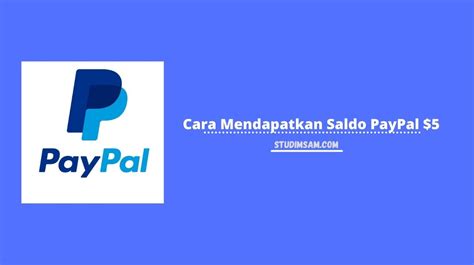 cara dapat saldo paypal