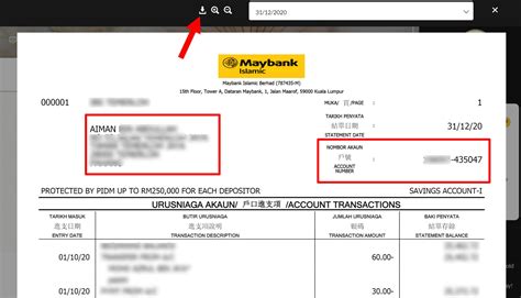 cara dapatkan statement maybank