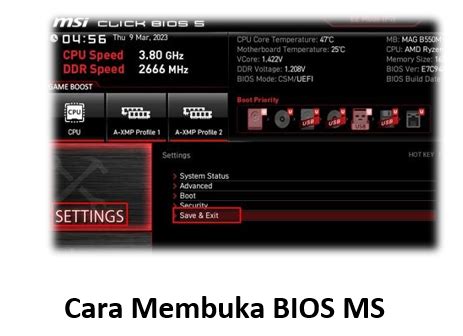 Ilustrasi langkah-langkah aman cara downgrade bios msi melalui antarmuka M-Flash