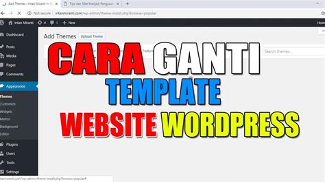 cara ganti template wordpress