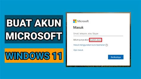 cara membuat akun microsoft