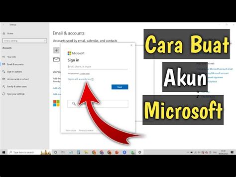 cara membuat akun microsoft di laptop