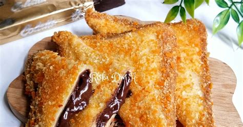cara membuat roti tawar goreng isi coklat