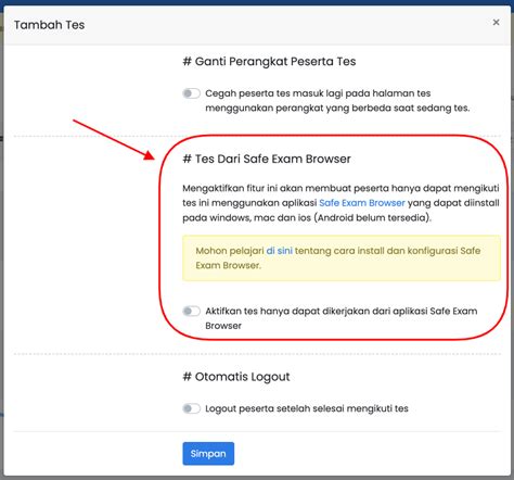 cara membuat safe exam browser
