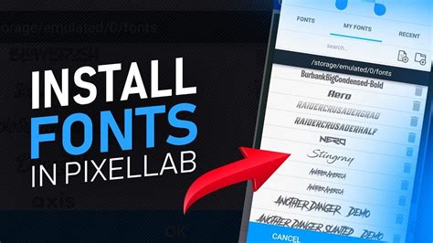 Tutorial PixelLab Cara menambahkan font pada aplikasi PixelLab YouTube