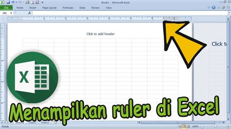 cara menampilkan penggaris di excel