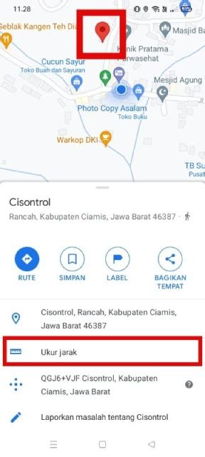 Cara mencari jarak sebenarnya di Google Maps