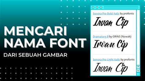 cara mencari nama font di Indonesia