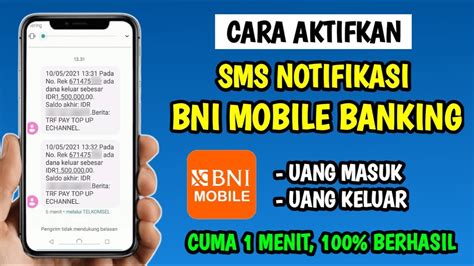 cara mengaktifkan sms banking bni