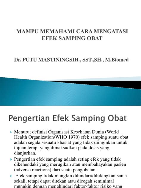 Cara Mengatasi Efek Samping Obat