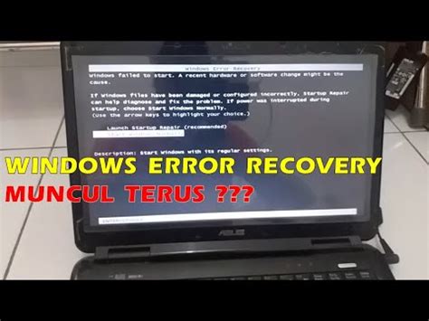 Cara Mengatasi Windows Error Recovery Tanpa CD: Solusi Mudah & Cepat  