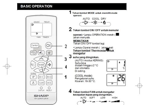 Cara Menggunakan Remote AC Sharp Semu Mode Harga AC Panasonic