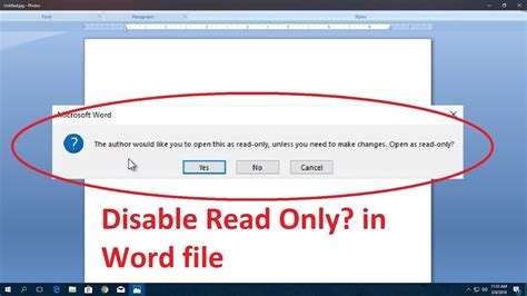 Cara Menghilangkan Read Only Pada Word
