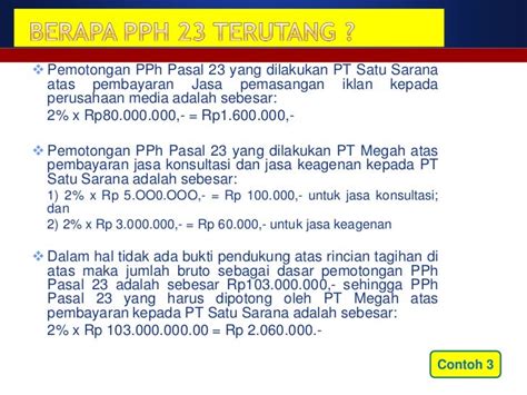 cara menghitung pajak pph 23