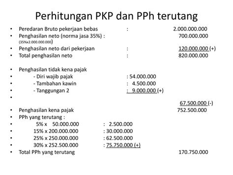 cara menghitung pkp pajak