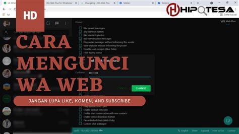 Cara Mengunci WA Web di Web Browser
