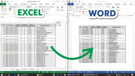 Cara Mindahin Excel Ke Word: Mudah dan Cepat