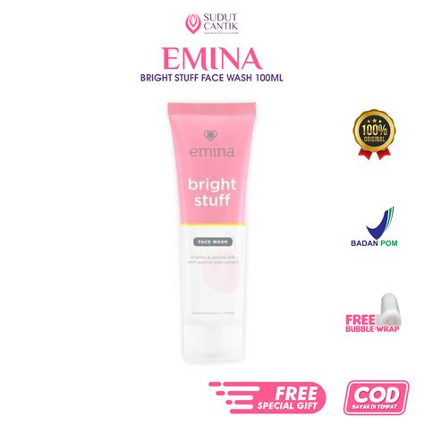 cara pakai emina bright stuff face wash