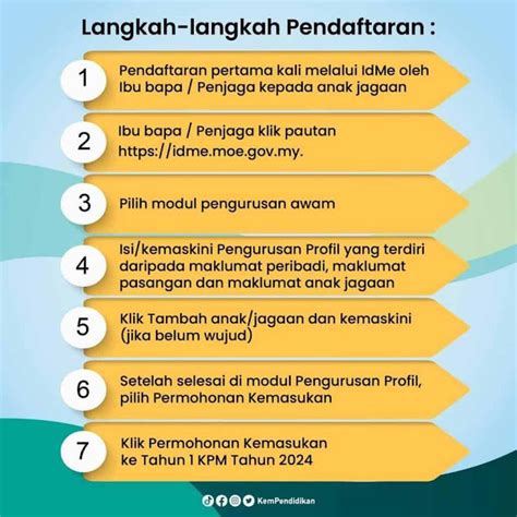 cara pendaftaran darjah 1