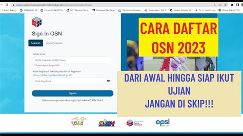 cara pendaftaran osn sd 2024