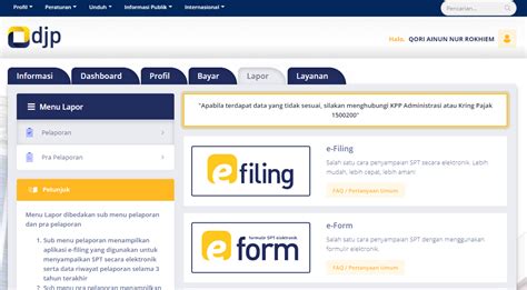 cara pengisian lapor pajak online