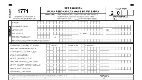 cara pengisian spt pajak