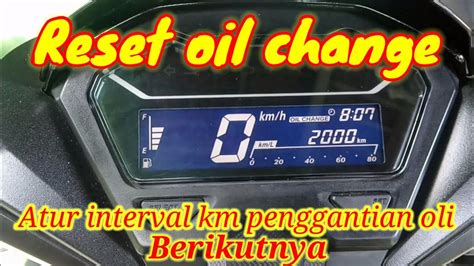 cara reset oil change vario