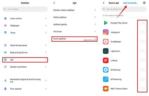 cara sembunyikan aplikasi di xiaomi