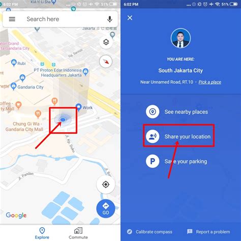 cara share lokasi google map