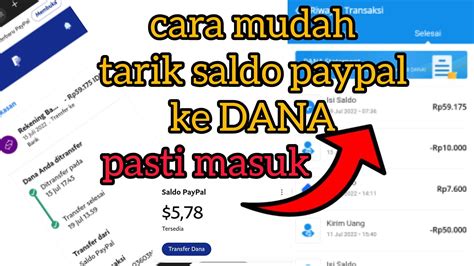 cara tarik saldo paypal ke dana