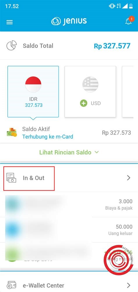 cara transfer antar rekening jenius
