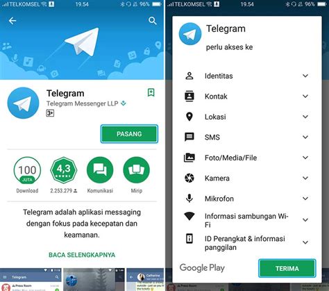 cara mengunduh telegram di smartphone android