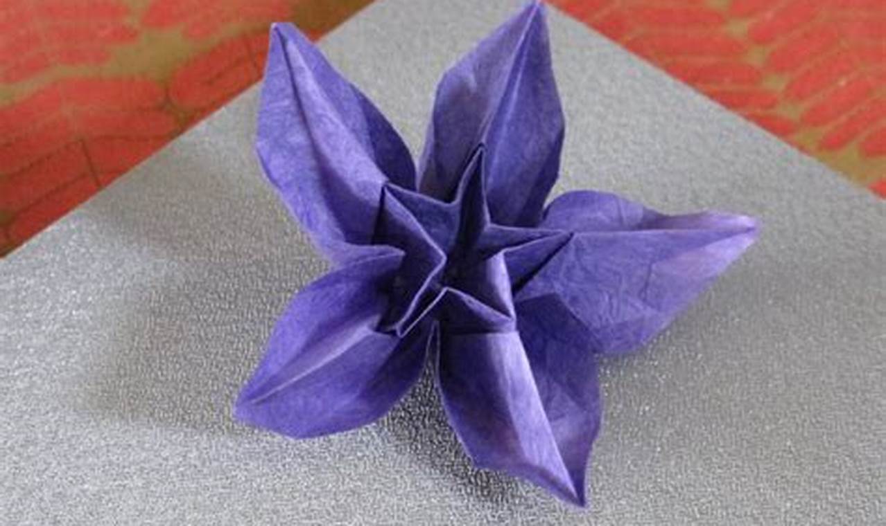 carambola origami flower written instructions