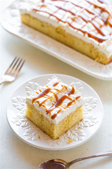 caramel cream poke cake