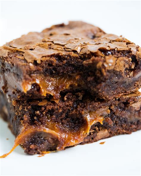 caramel fudge brownies from scratch