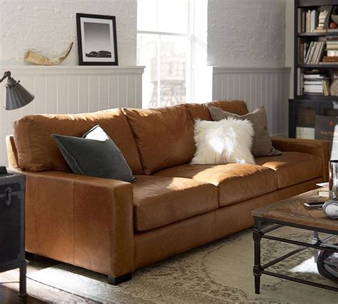 caramel leather sofa decor