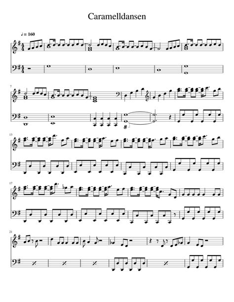caramelldansen piano sheet music