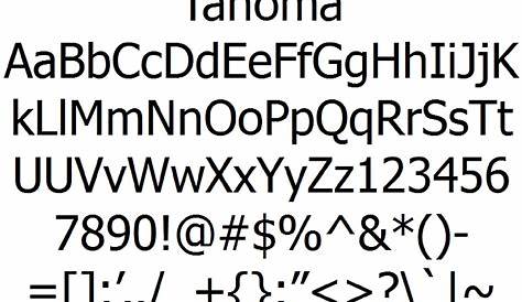 Carattere Tahoma Small Caps Font Family