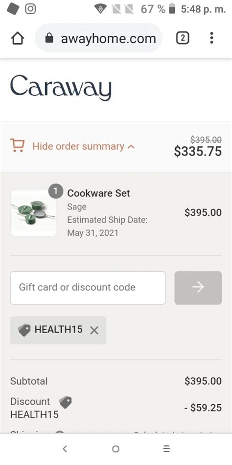 Caraway Pan Discount Code