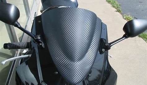 Carbon Fiber Vinyl Wrap on Motorcycle, sweet bike