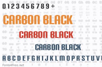 carbon black font free download