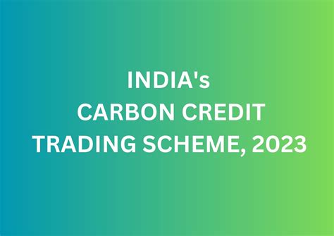 carbon credit trading in india