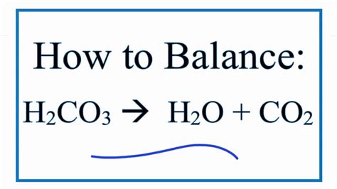 carbonic acid balanced equation