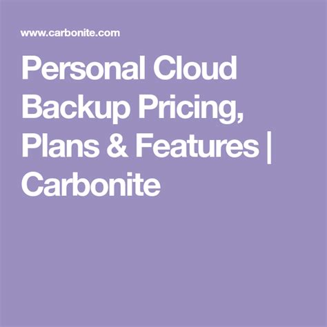 carbonite cloud storage pricing