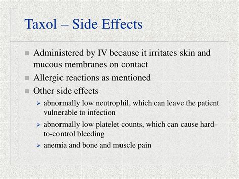 carboplatin taxol chemotherapy side effects