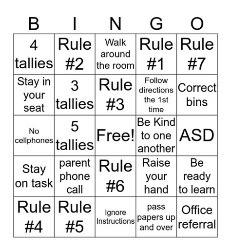 Card Bingo Rules