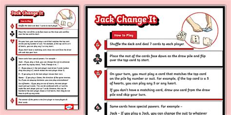 Card Game Where Rules Change