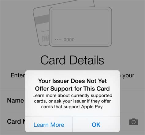 card issuer does not support samsung pay